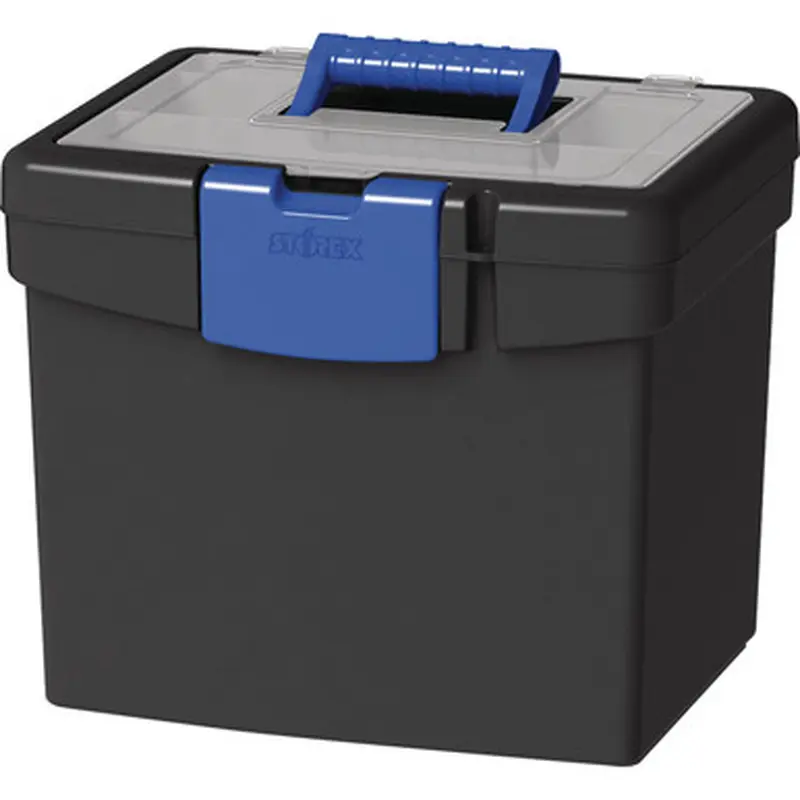 Storex 61415B02C File Storage Box with XL Storage Lid