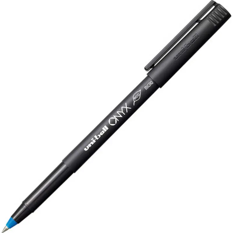 Uniball Onyx 60041 Rollerball Pen, 0.7mm Fine Point, Blue Uni Super Ink