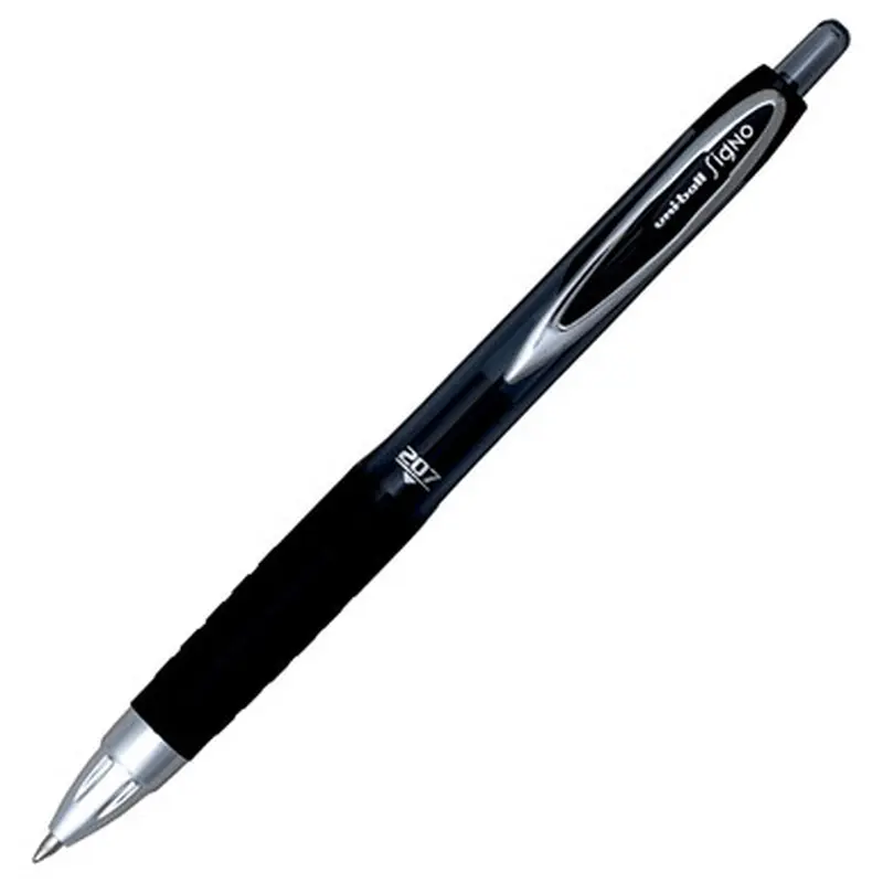 Uniball Signo 207 Gel Pen 33950, Black Uni Super Ink, 0.7mm Medium Point