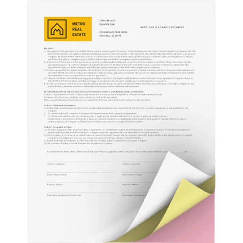 Xerox 3R12425 Bold Digital 3part Straight Carbonless Paper