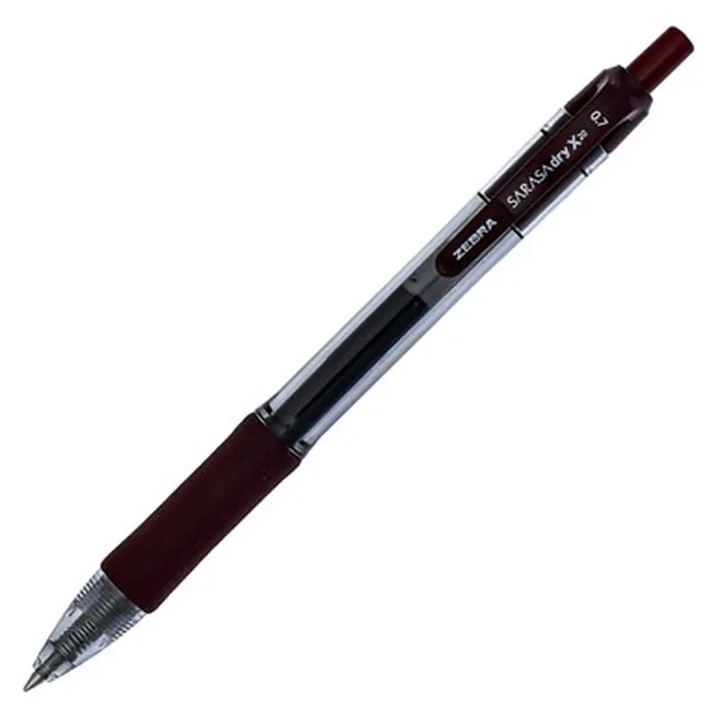 Zebra Sarasa dry X20 0.7 46930 Mahogany Gel Ink Medium Point Retractable Pen