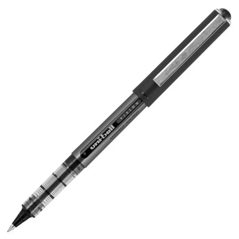 Uni-ball Vision Micro 60106 Rollerball Pen, 0.5mm Micro Point, Black Uni Super Ink