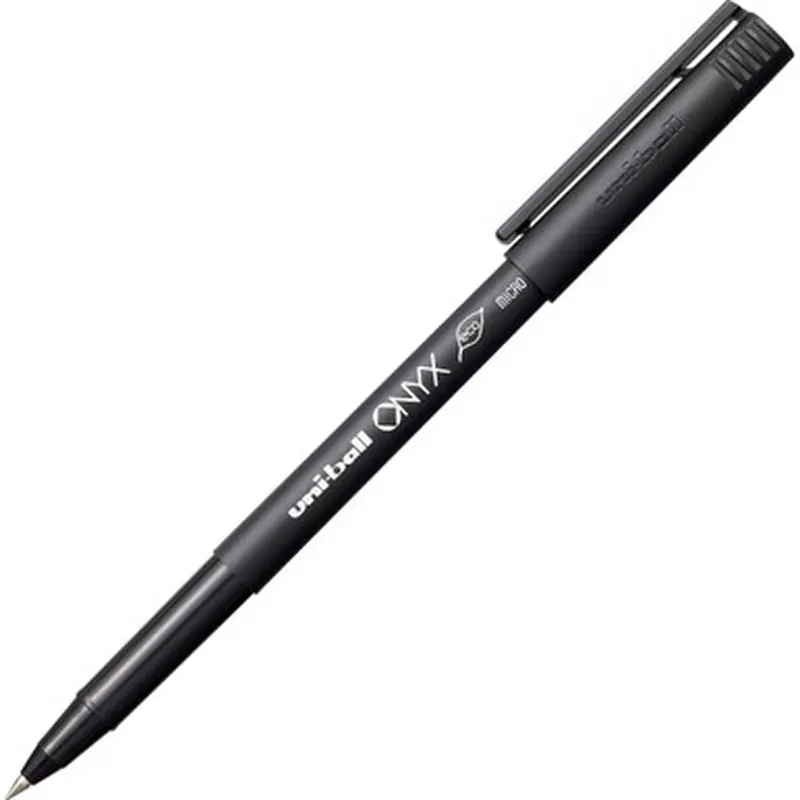Uniball Onyx 60040 Rollerball Pen, 0.5mm Micro Point, Black Uni Super Ink