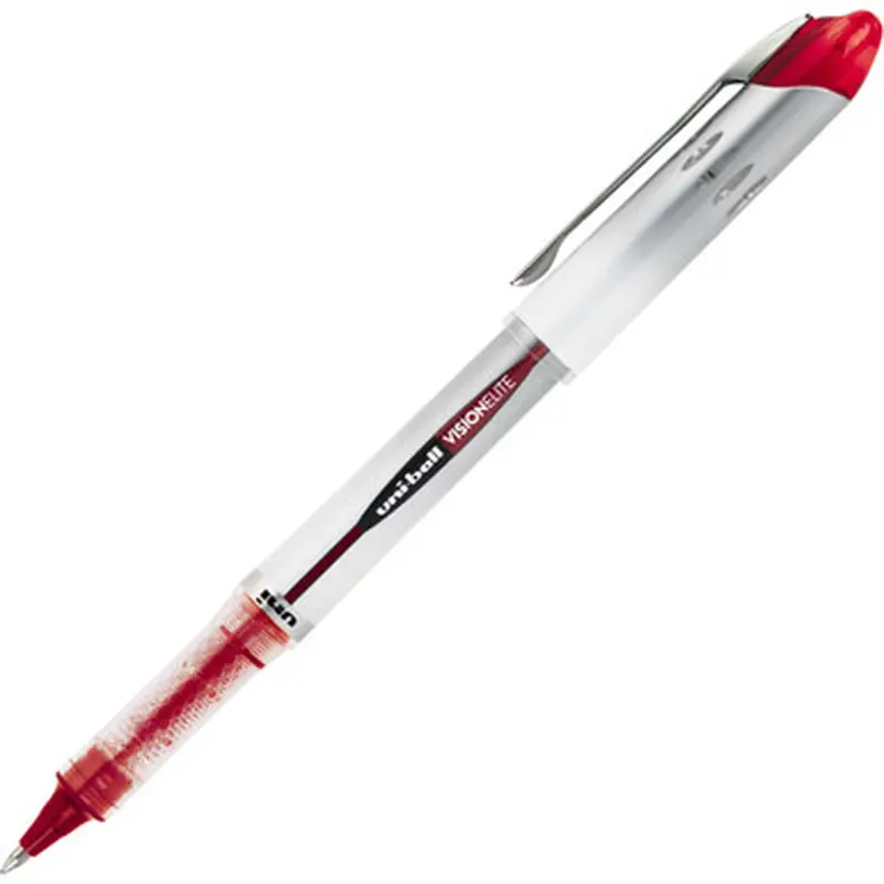 Uniball Vision Elite 69023 Rollerball Pen, 0.8mm Bold Point, Red Uni Super Ink