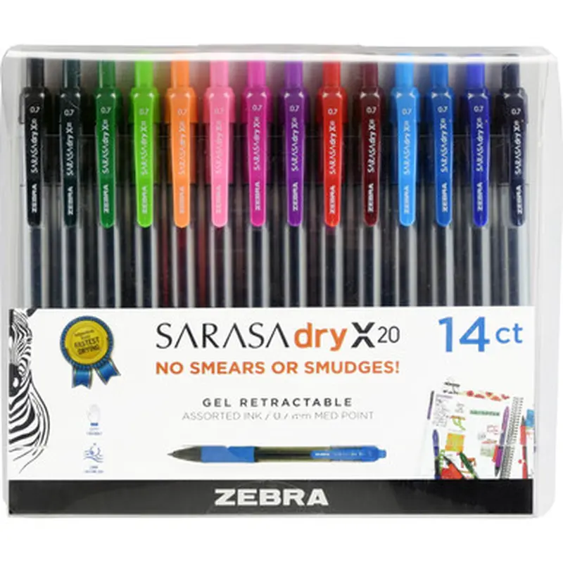 Zebra Pen 46824 Sarasa Gel Medium Point Retractable Pens