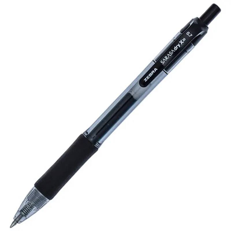 Zebra Sarasa dry X20 0.7 46810 Black Gel Ink Medium Point Retractable Pen