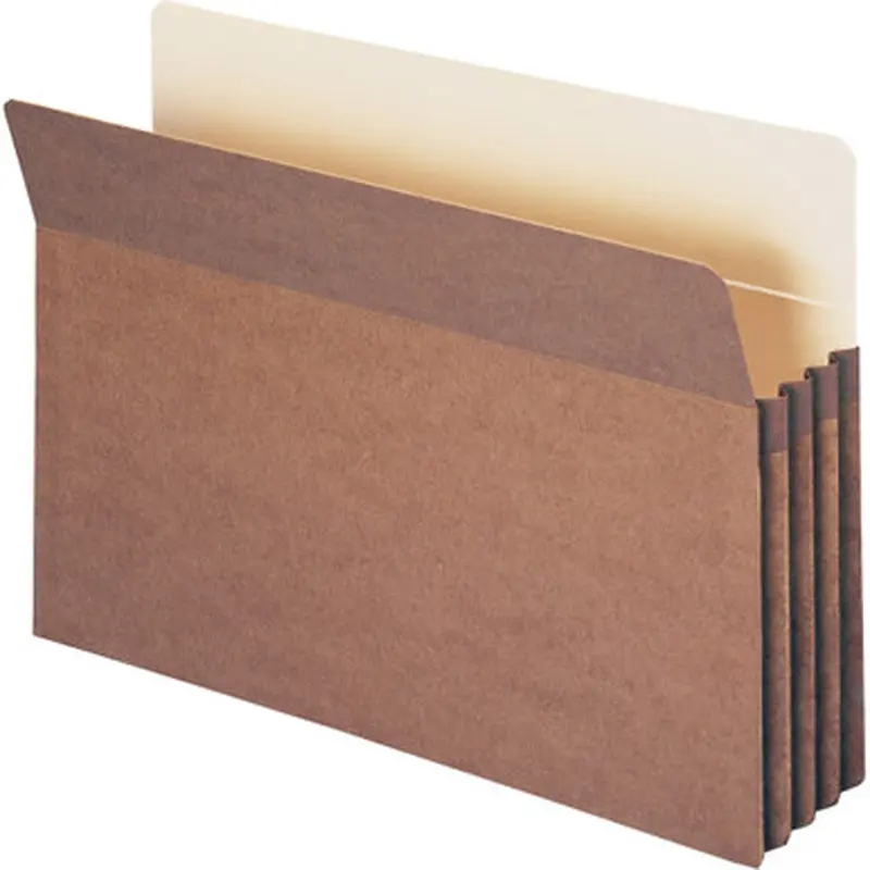Smead 1526E, 74224 Legal Size 3-1/2&quot Expansion, Red Rope File Pockets
