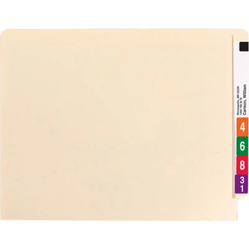 Smead 34220 End Tab Fastener File Folder - Straight-Cut Tab
