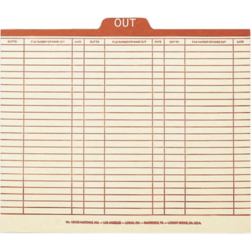 Smead 51910 Printed Form Out Guides