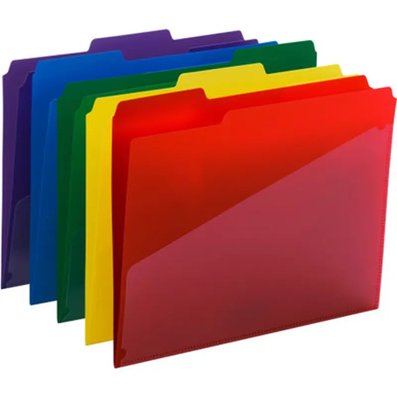 Smead 10540 Color Top Tab Poly Slash Pocket Folders