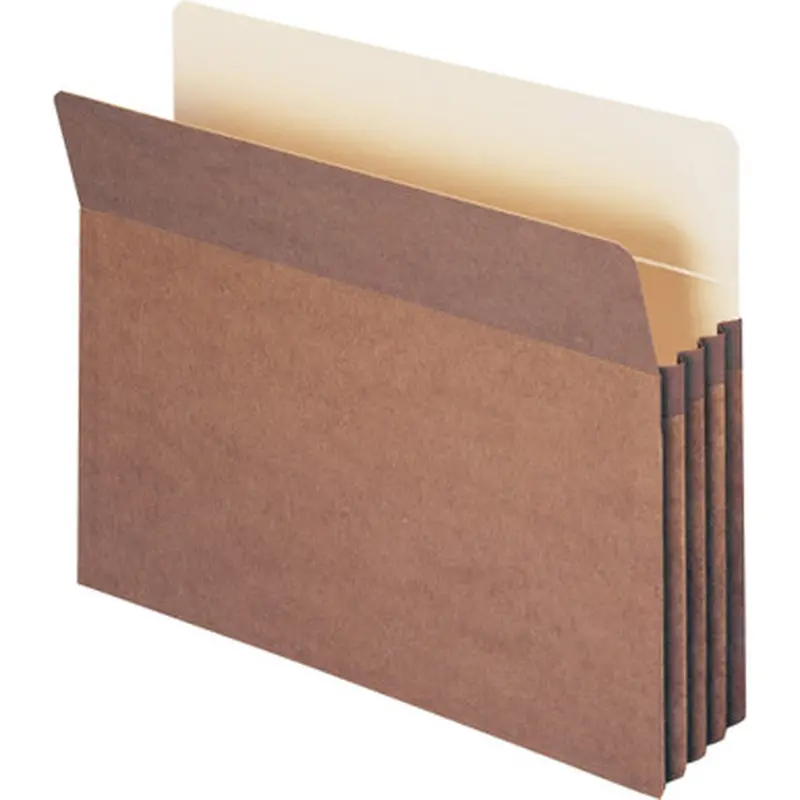 Smead 1524E, 73224 Letter Size 3-1/2&quot Expansion, Red Rope File Pockets