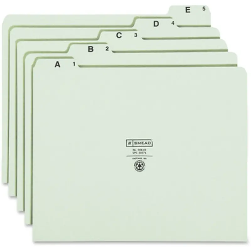 Smead 50376 Filing Guides with Alphabetic Indexing