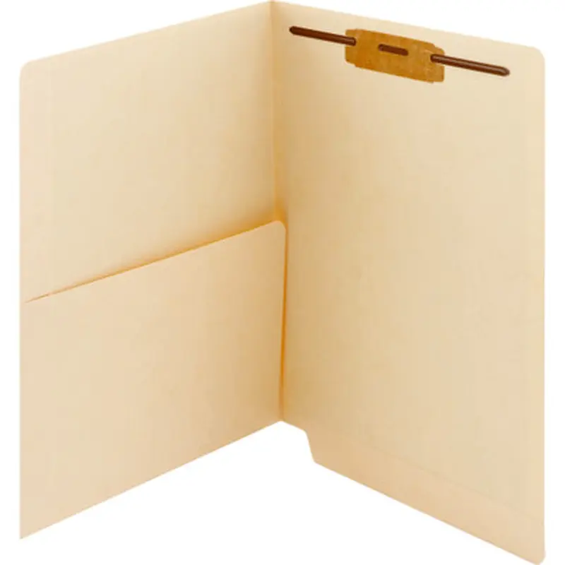Smead 34100 End Tab Pocket Folder with Fastener