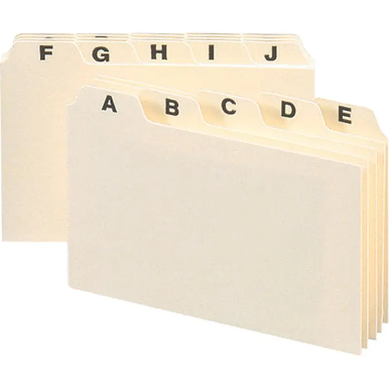 Smead 56076 Card Guides with Alphabetic Tab
