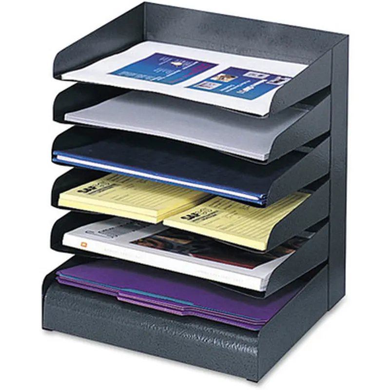 Safco 3128BL Slanted Shelves Steel Desk Tray Sorter