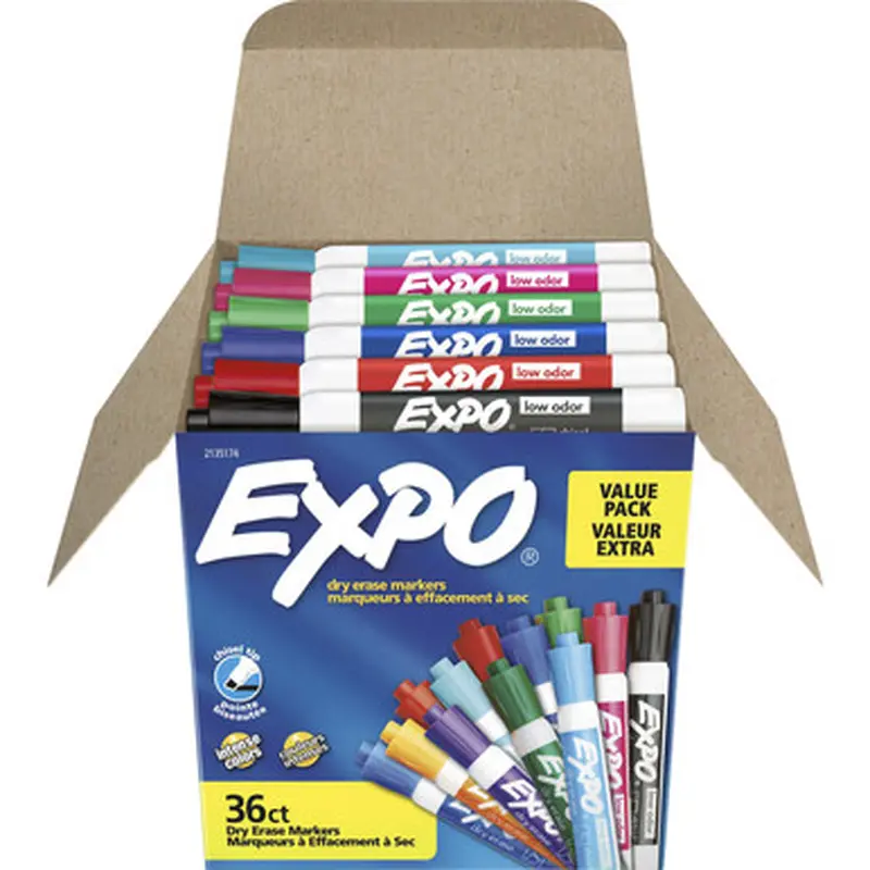 Expo 2135174 Low-Odor Dry Erase Chisel Tip Markers