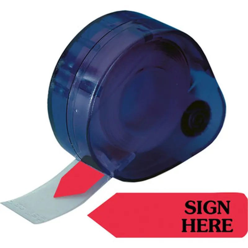 Redi-Tag 81024 Sign Here Removable Flags In Dispenser