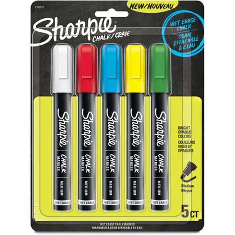 Sharpie 2103011 Wet Erase Chalk Markers