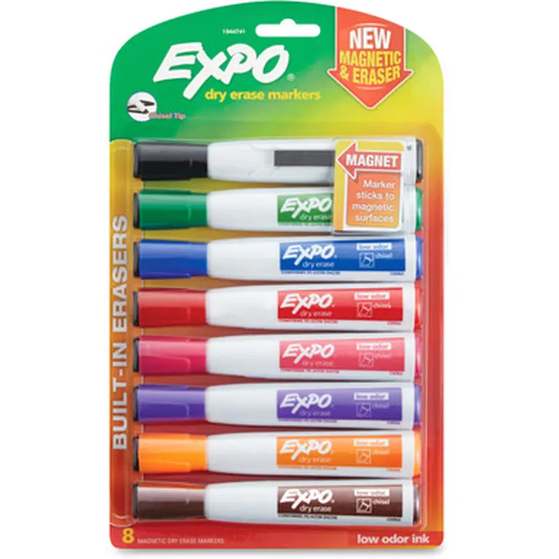Expo 1944741 Eraser Cap Magnetic Dry Erase Marker Set