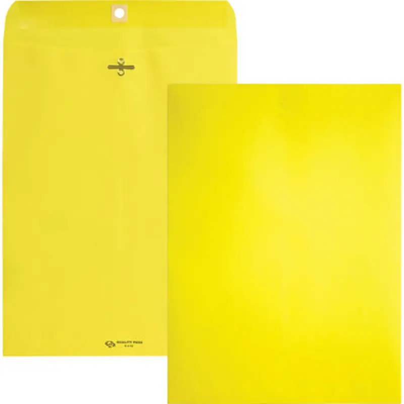Quality Park 38736 Brightly Colored 9x12 Clasp Envelopes