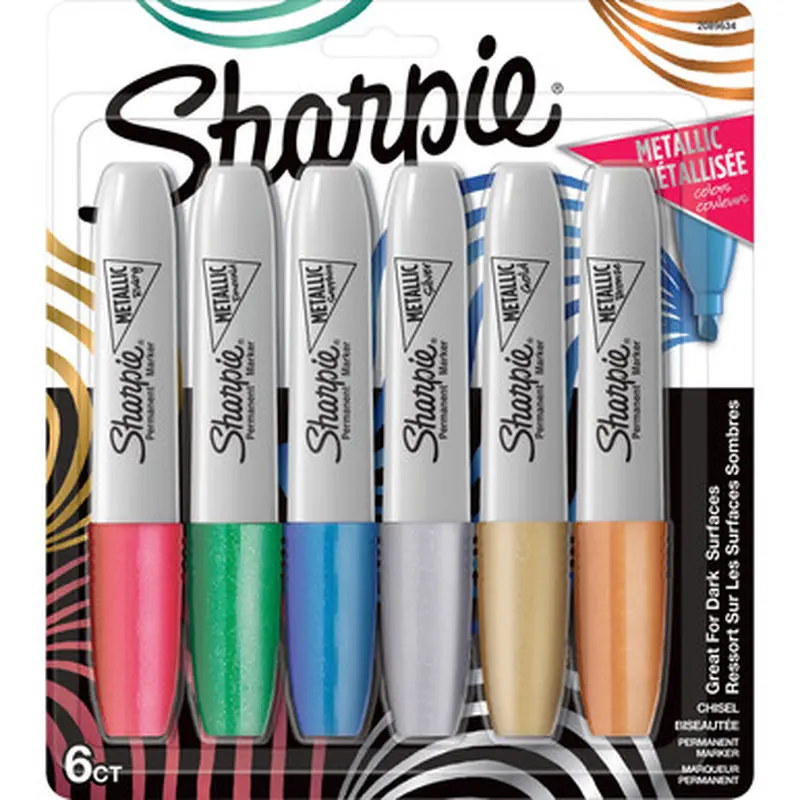 Sharpie 2089634 Metallic Ink Chisel Tip Permanent Markers