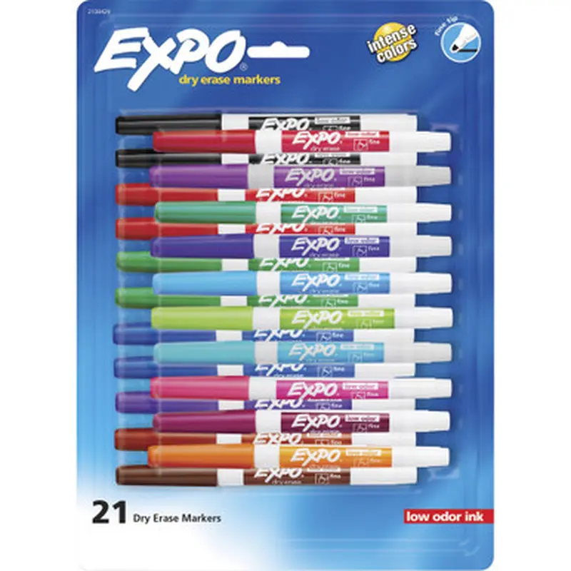 Expo 2138429 Low-Odor Dry Erase Fine Tip Markers