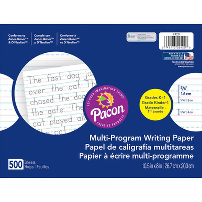 Pacon 2420 Multi-Program Handwriting Papers