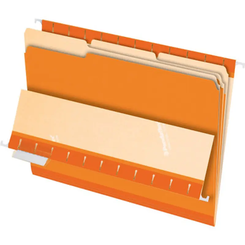 Pendaflex 4210 1/3 ORA 1/3-cut Tab Color-coded Interior Folders