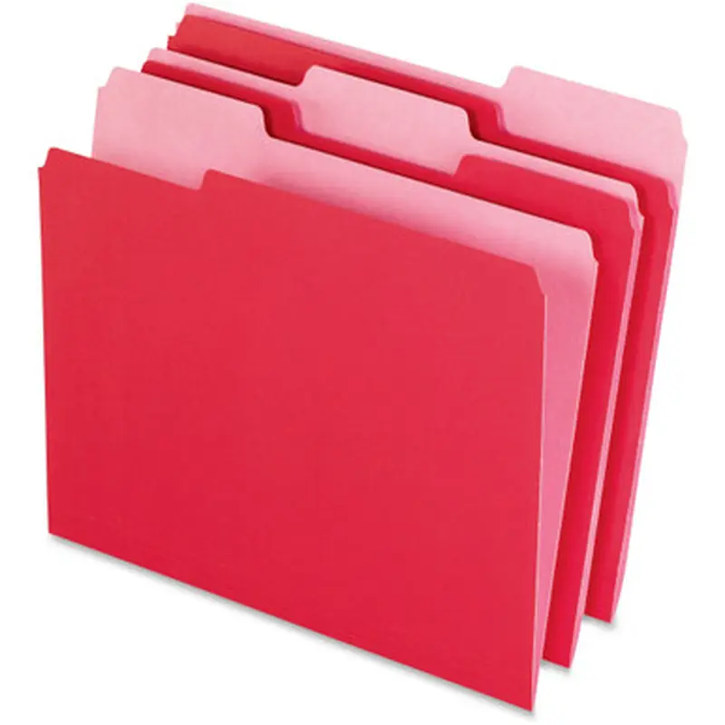 Pendaflex 152-1/3RED Two-tone Color File Folders