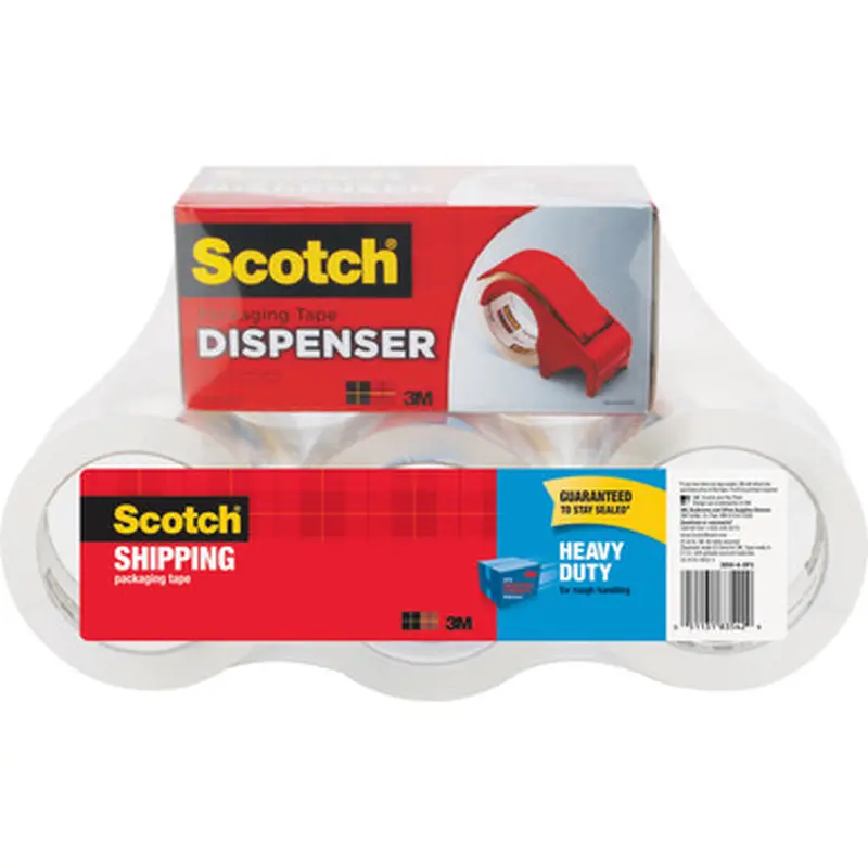 Scotch 38506DP3 Heavy-Duty Shipping/Packaging Tape