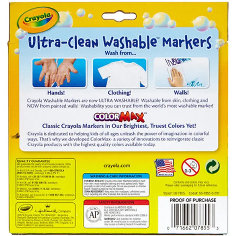 Crayola 587855 Tropical Colors Pack Washable Markers