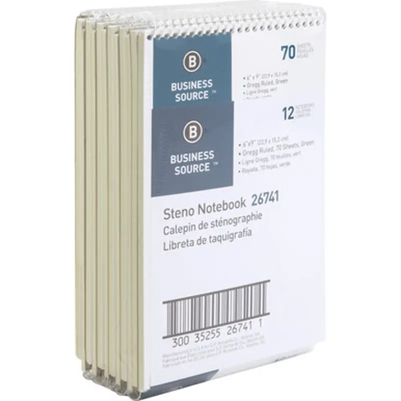Business Source 26741PK Wirebound Steno Notebook