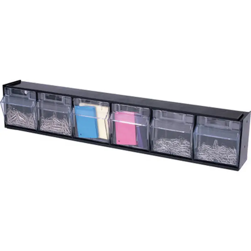 Deflecto 20604OP Tilt Bin Interlocking Multi-Bin Storage Organizer
