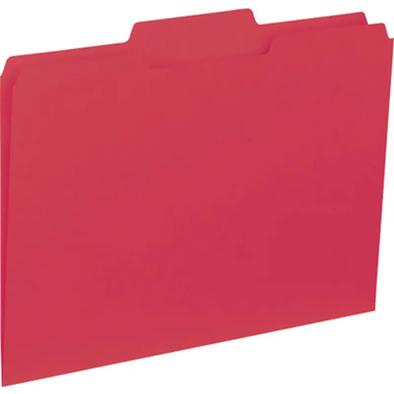Business Source 43564 1/3-cut Colored Interior File Folders