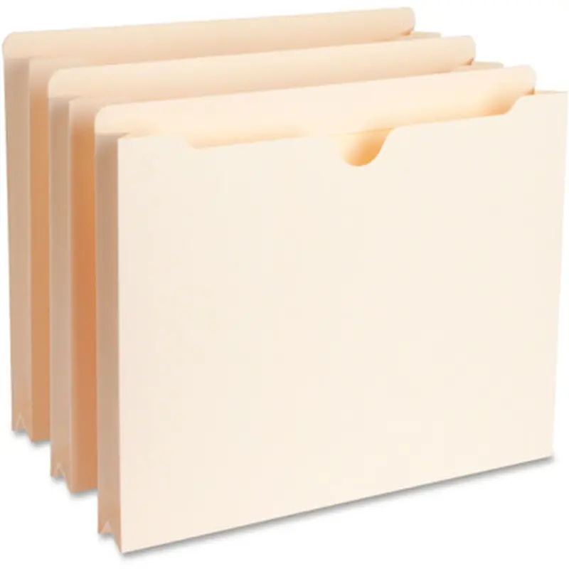 Business Source 65798 Full Height Sides Manila File Pockets