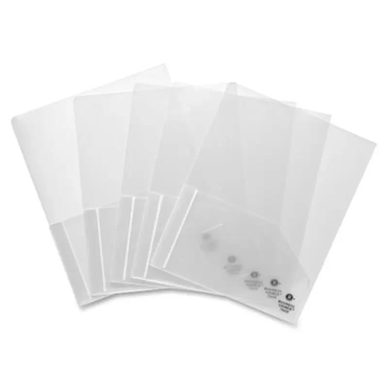 Business Source 78499 Transparent 2-Pocket Portfolios