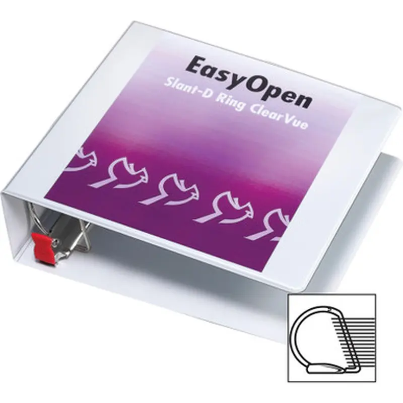 Cardinal 10330 EasyOpen Clearvue Slant D-Ring Binders