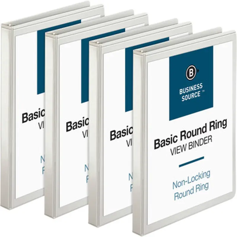 Business Source 09951BD Round-ring View Binder