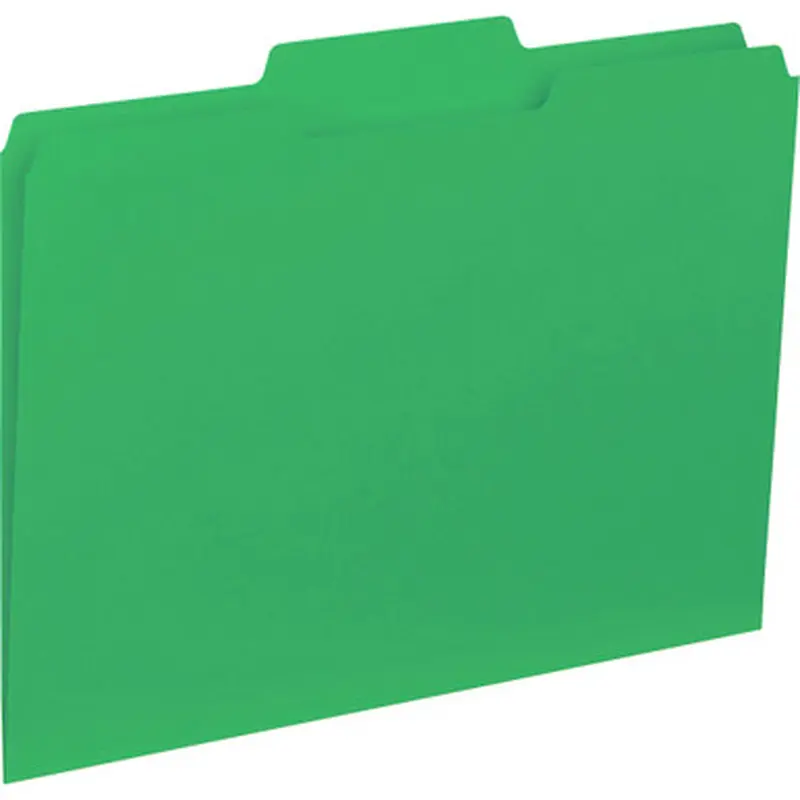 Business Source 43563 1/3-cut Colored Interior File Folders