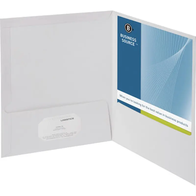 Business Source 44424 Laminated Cover 2-pocket Portfolio
