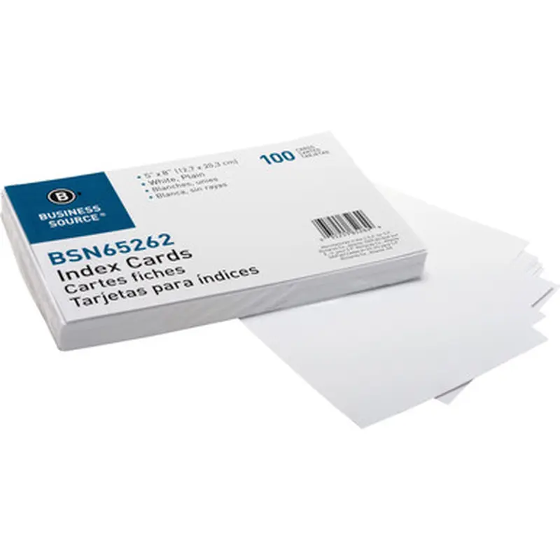 Business Source 65262 Plain Index Cards