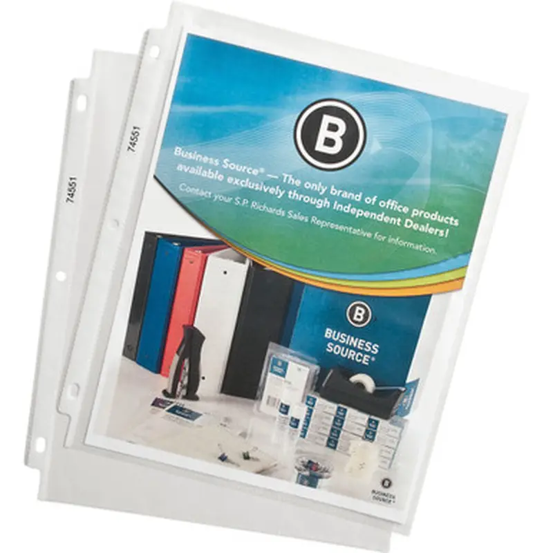 Business Source 74551 Top-Loading Poly Sheet Protectors
