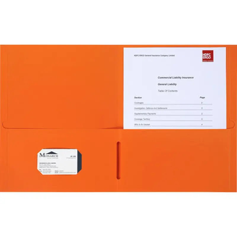 Business Source 78554 8-1/2x11 Double Pocket Portfolio