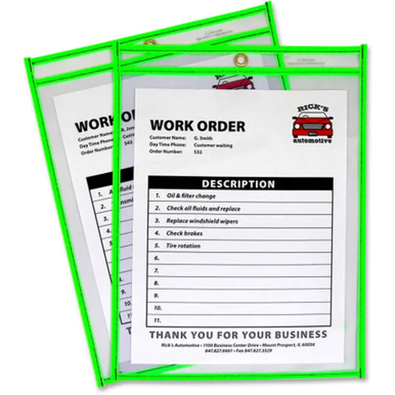 C-Line 43913 Neon Colored Stitched Shop Ticket Holders