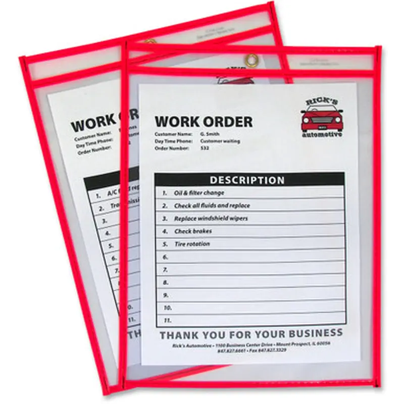 C-Line 43914 Neon Colored Stitched Shop Ticket Holders