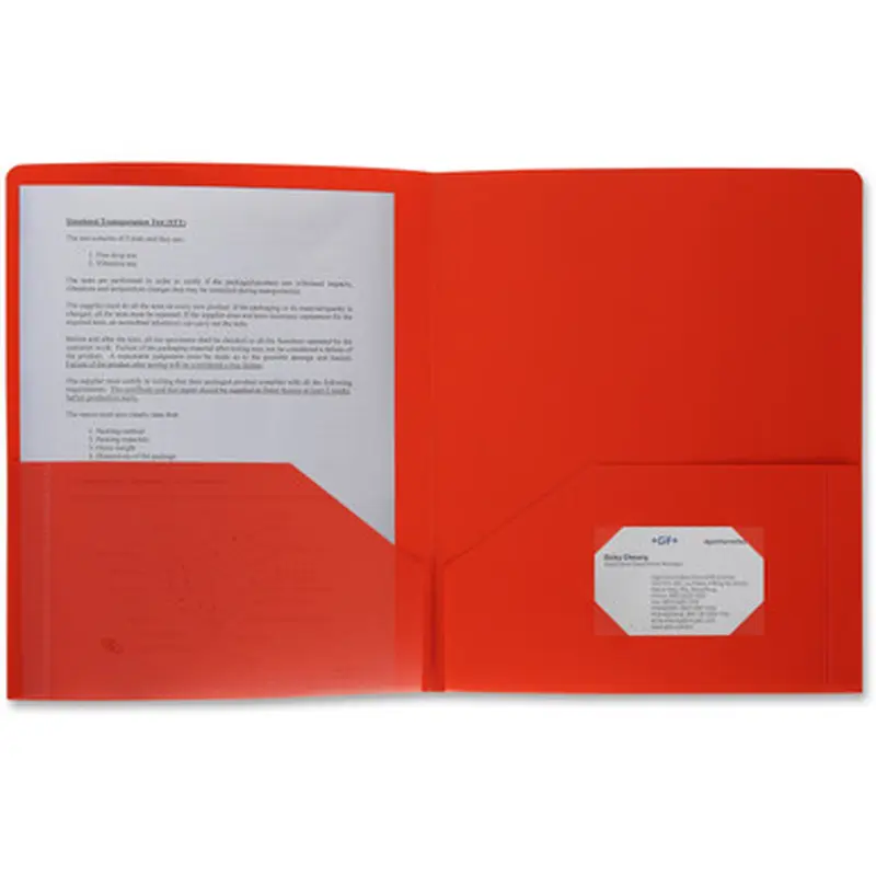 Business Source 20881 2-pocket Poly Portfolio