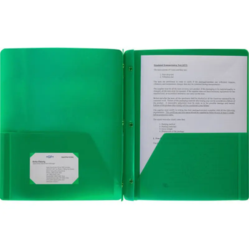 Business Source 20888 3-Hole Punched Poly Portfolios