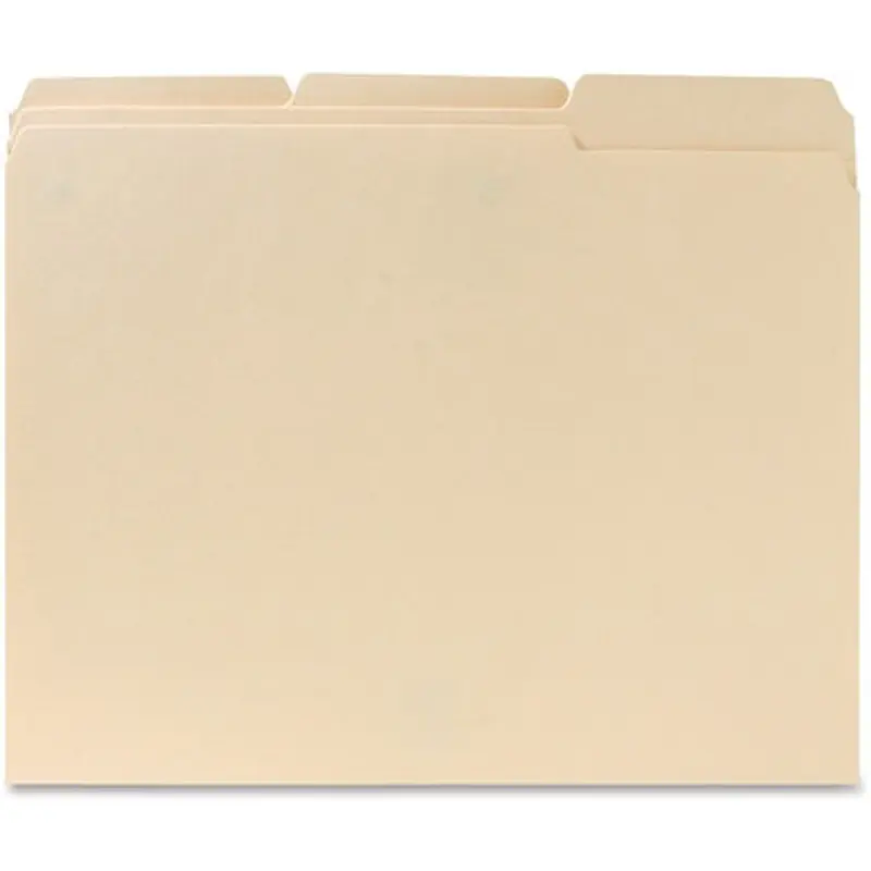 Business Source 211113 2-Ply 1/3-cut Tab Manila File Folders