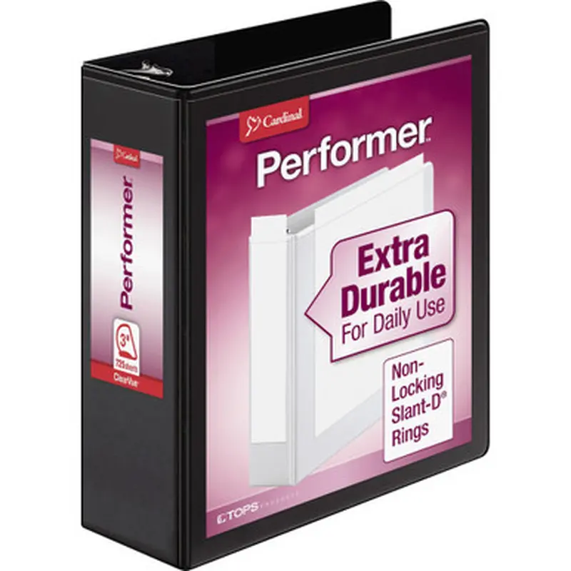 Cardinal 17601 Performer ClearVue Slant-D Ring Binder