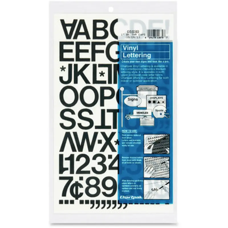 Chartpak 01030 Vinyl Helvetica Style Letters/Numbers